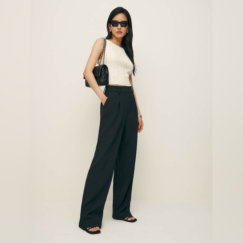 Reformation Alex Mid Rise Pant (Black) *NWT*